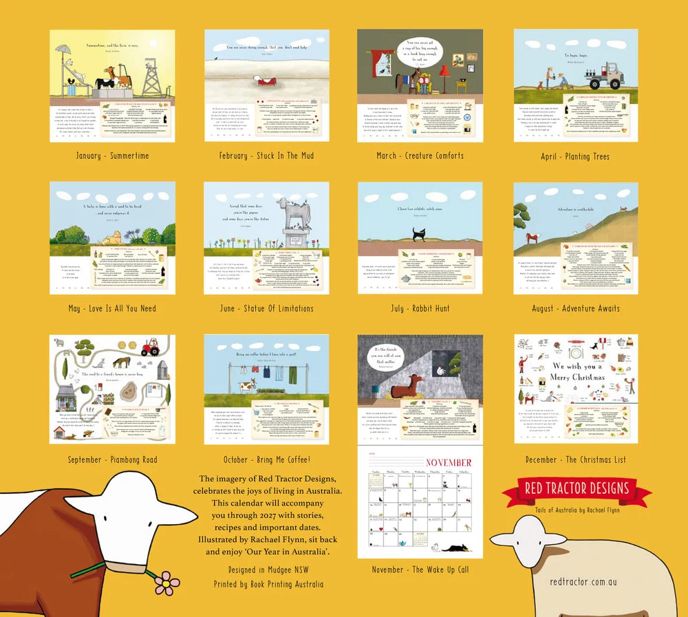 Our Year in Australia 2027 Calendar by Red Tractor Designs