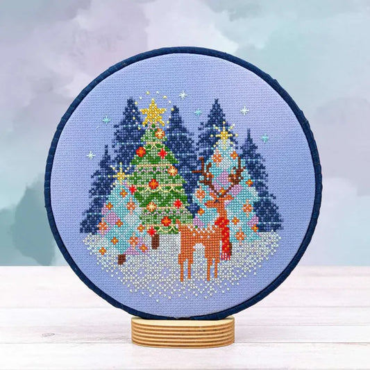 Reindeer Cheer Cross Stitch Pattern by Counting Puddles