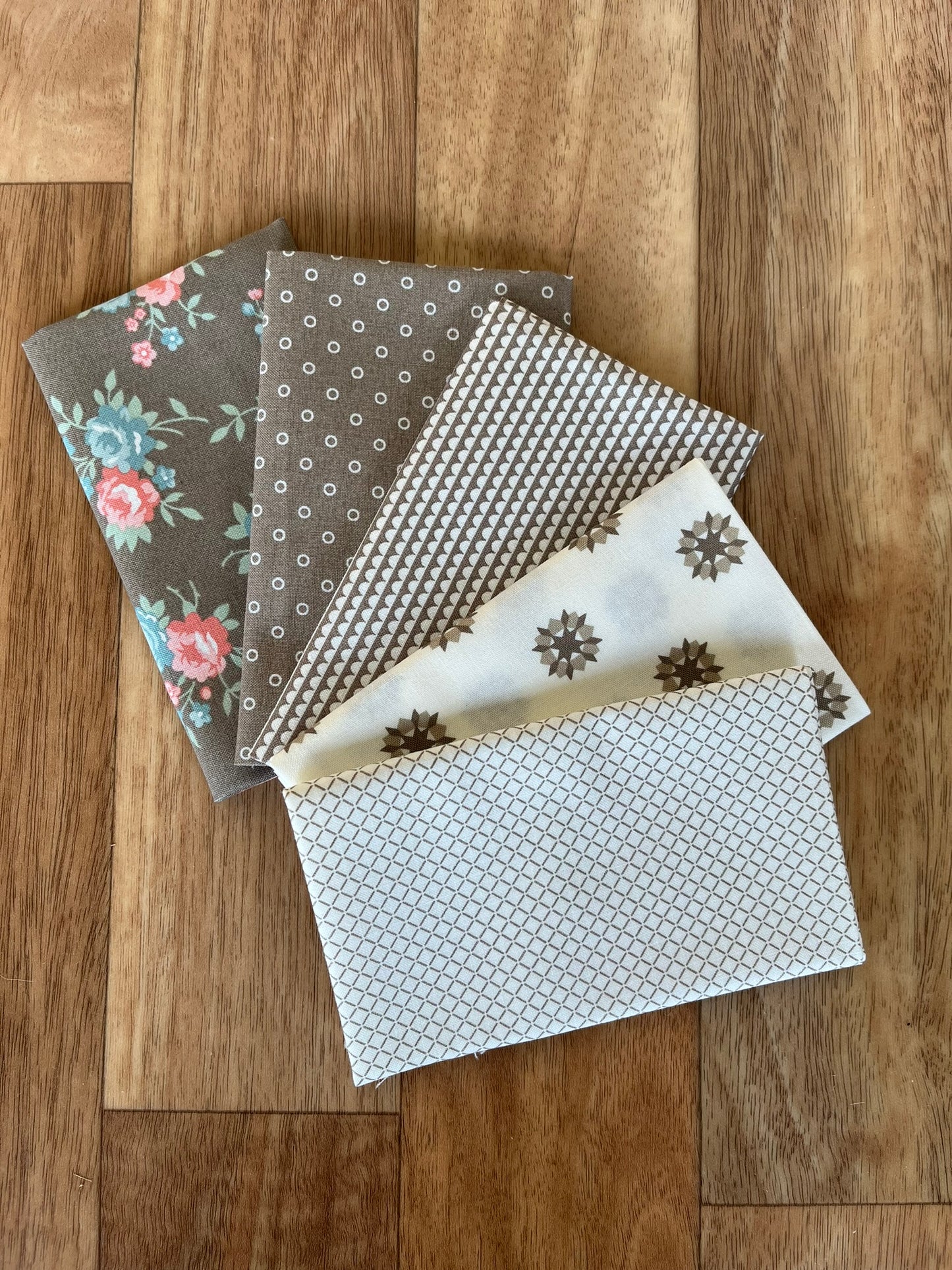 Rosemary Cottage Browns Fat Eighth Bundle by Camille Roskelley for Moda Fabrics