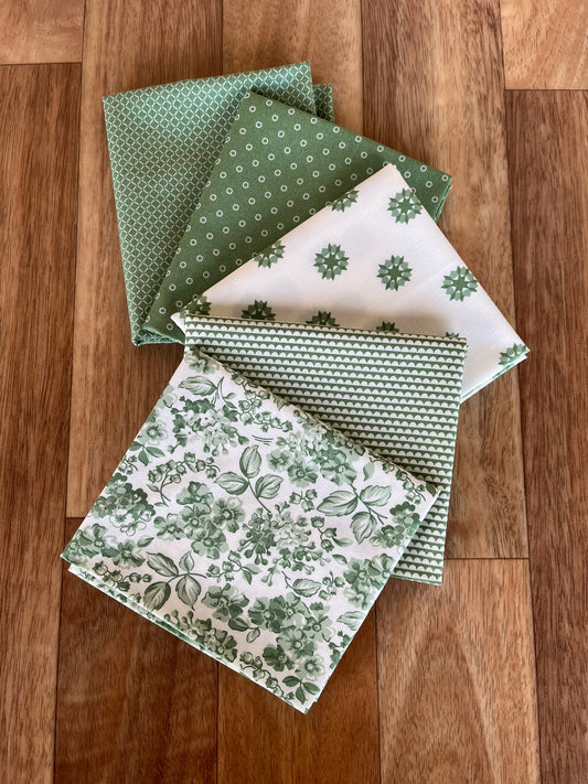 Rosemary Cottage Greens Fat Quarter Bundle by Camille Roskelley for Moda Fabrics