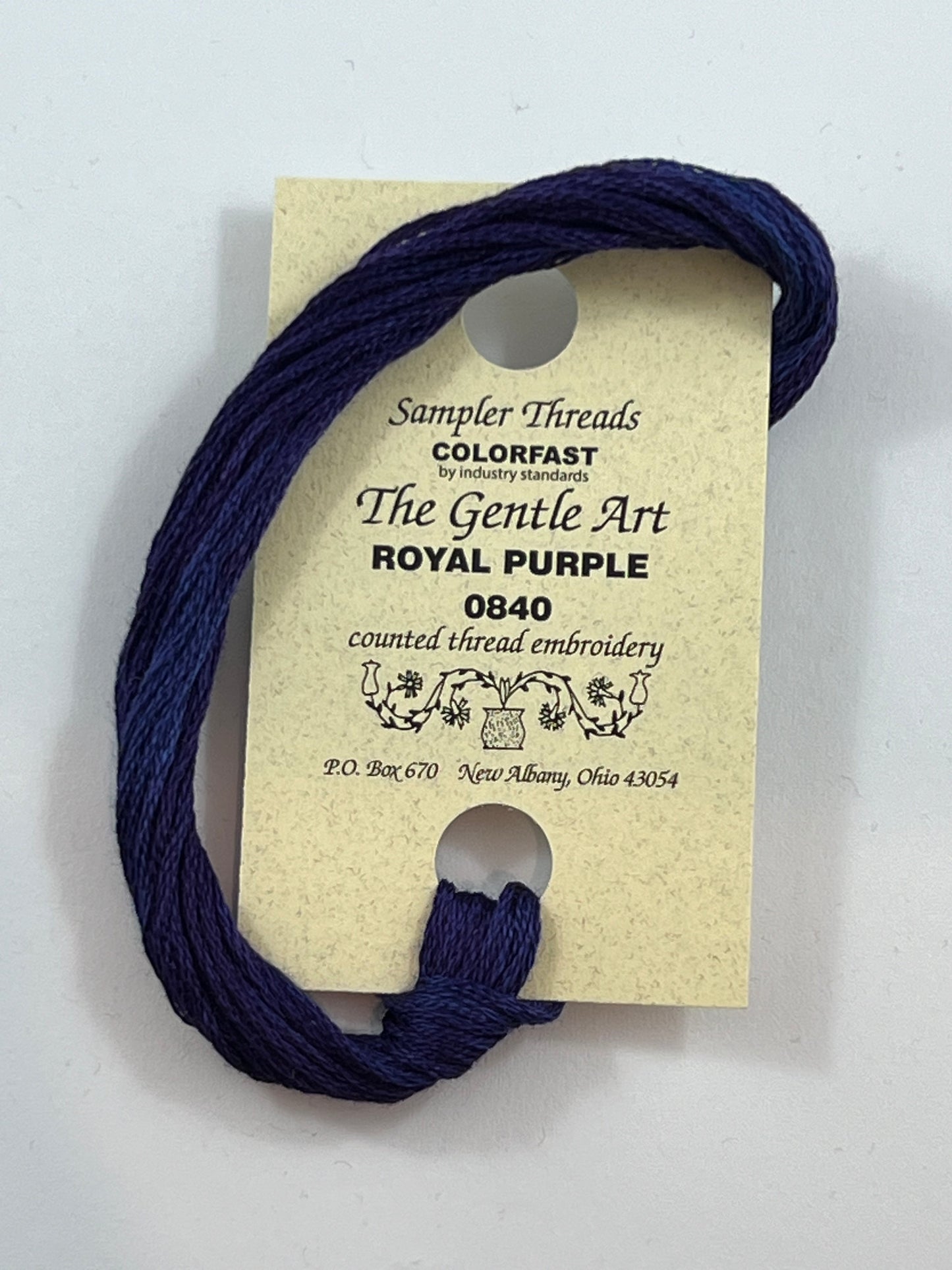 Royal Purple 0840 The Gentle Art Sampler Thread 6 Stranded Hand Dyed Embroidery Floss