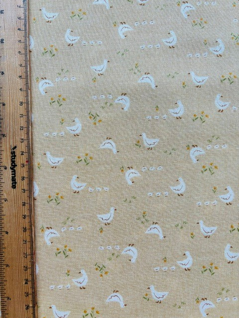Country Diary Cream Ducks SC10706-A by Handworks Fabric (sold in 25cm increments)