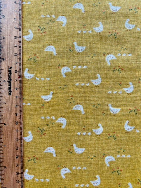 Country Diary Yellow Ducks SC10706-B by Handworks Fabric (sold in 25cm increments)