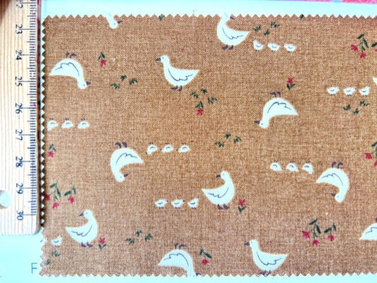 Country Diary Brown Ducks SC10706-F by Handworks Fabric (sold in 25cm increments)