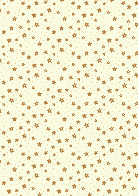 All is Bright Stars on Cream SH32A by Stuart Hillard for Lewis & Irene Fabrics (sold in 25cm increments)