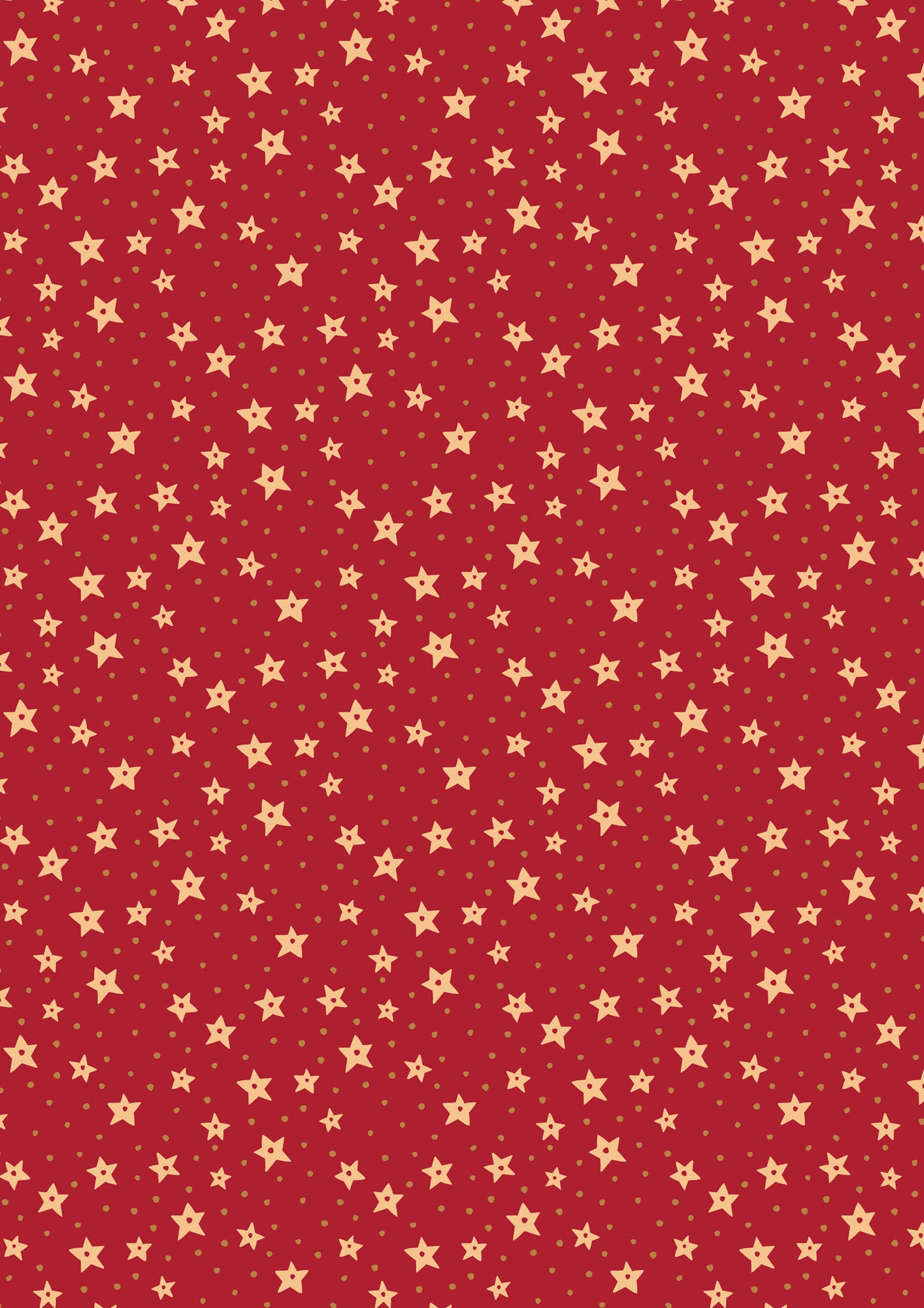 All is Bright Stars on Red SH32C by Stuart Hillard for Lewis & Irene Fabrics (sold in 25cm increments)
