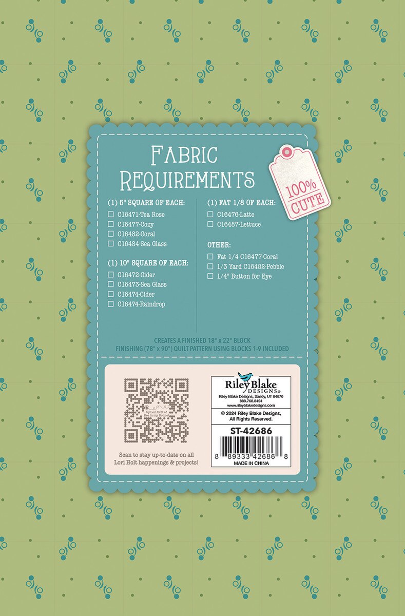 Gentler Times Quilt Seeds #6 by Lori Holt for Riley Blake Fabrics