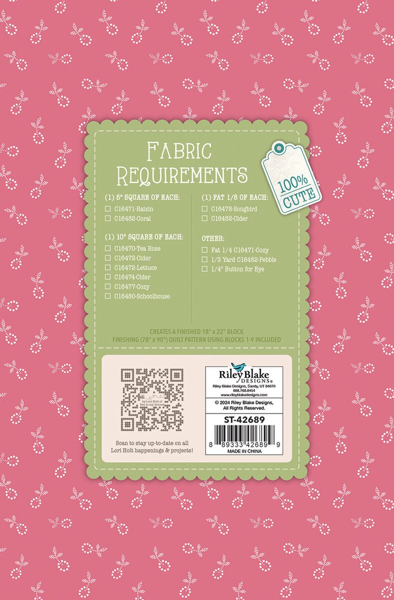 Gentler Times Quilt Seeds #9 by Lori Holt for Riley Blake Fabrics