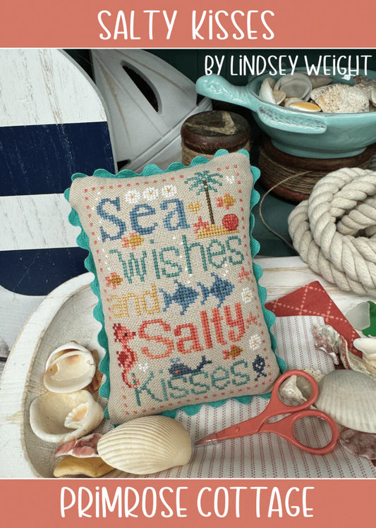 Salty Kisses Cross Stitch Pattern by Lindsey Weight of Primrose Cottage