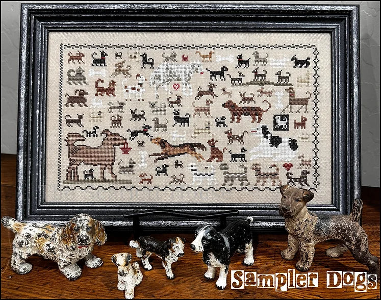 Sampler Dogs Cross Stitch Pattern by The Scarlett House