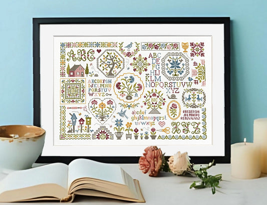 Sampler aux Medaillons Cross Stitch pattern by Jardin Prive
