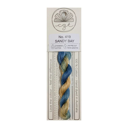 Sandy Bay Cottage Garden Thread Pre-Cut 6 Stranded Hand Dyed Embroidery Floss
