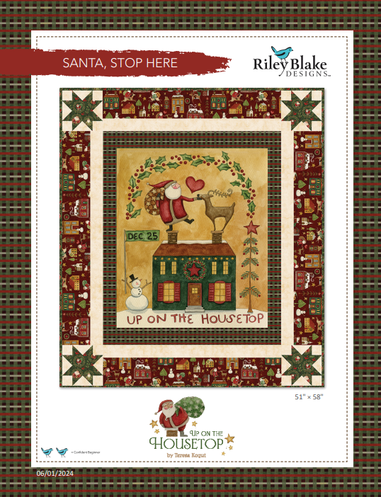 Up on the Housetop Panel C14737 by Teresa Kogut for Riley Blake Designs