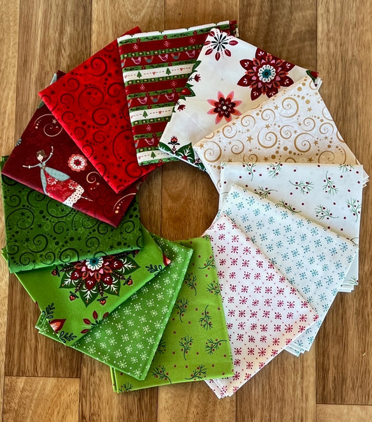 Scandinavian Holiday Fat Quarter Bundle by Mary Jane Carey for Henry Glass Fabrics