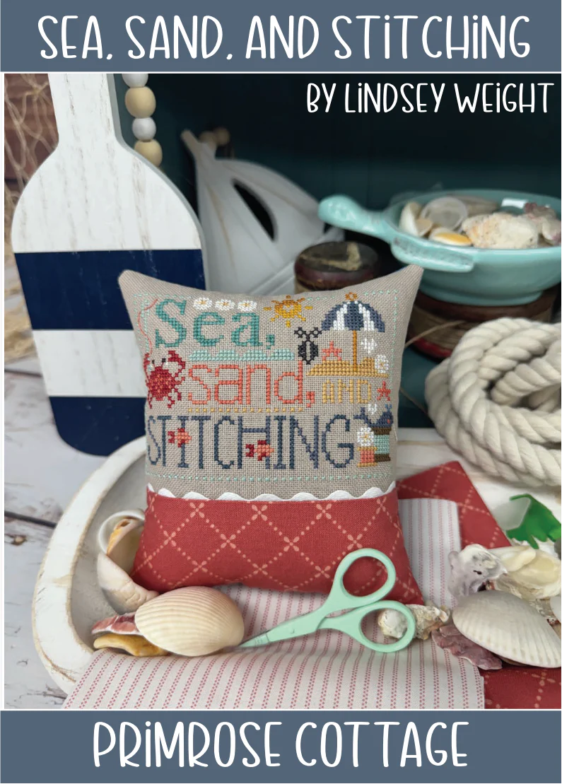 Sea, Sand & Stitching Cross Stitch Pattern by Lindsey Weight of Primrose Cottage