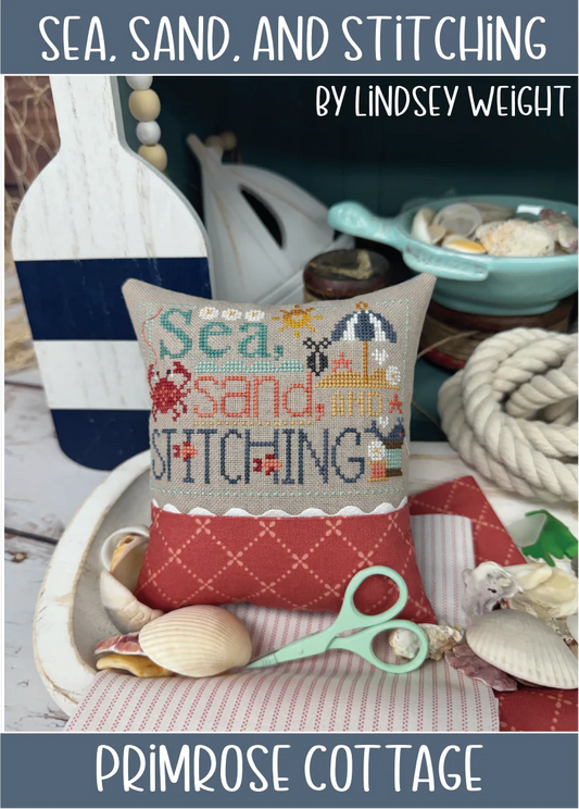 Sea, Sand & Stitching Cross Stitch Pattern by Lindsey Weight of Primrose Cottage
