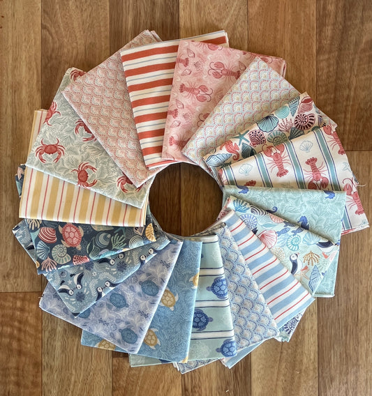 Seas The Day Fat Quarter Bundle by Lewis & Irene