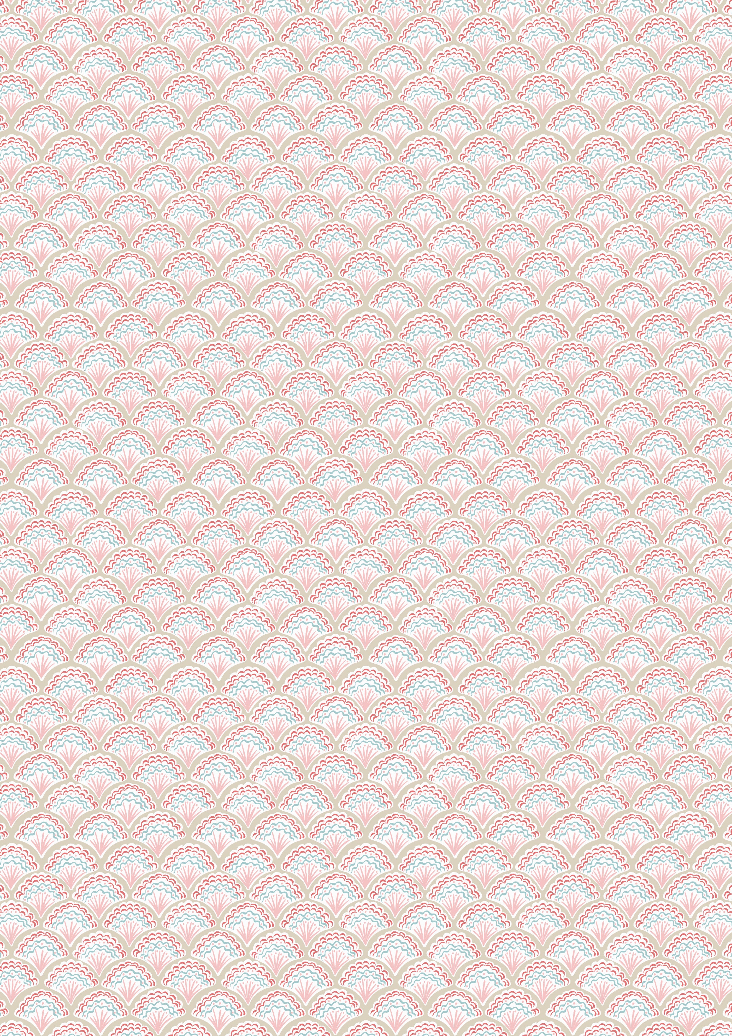Seas The Day Fancy Shells Linen and Pink L2B by Lewis & Irene (sold in ...