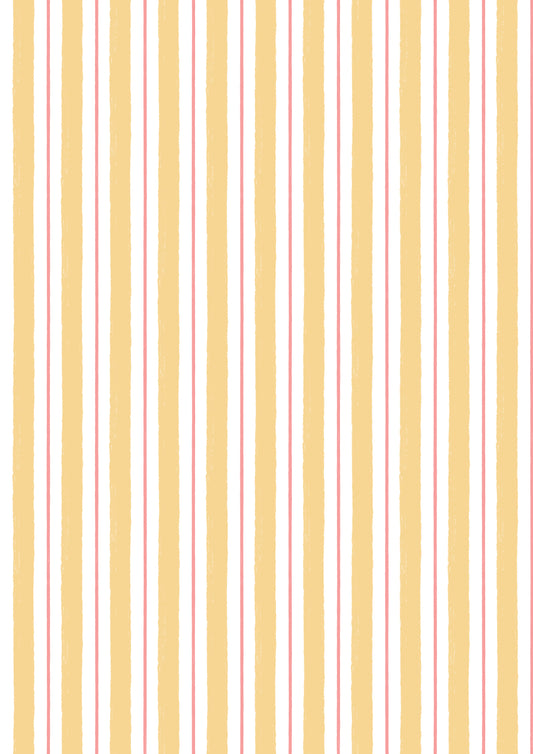 Seas The Day Stripe Lemon L4B by Lewis & Irene (sold in 25cm increments)