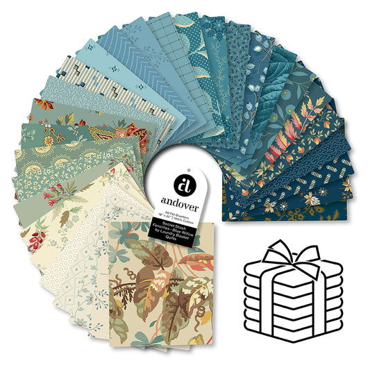 Secret Stash Favorites - Blue Willow Fat Quarter Bundle by Laundry Basket Quilts for Andover Fabrics