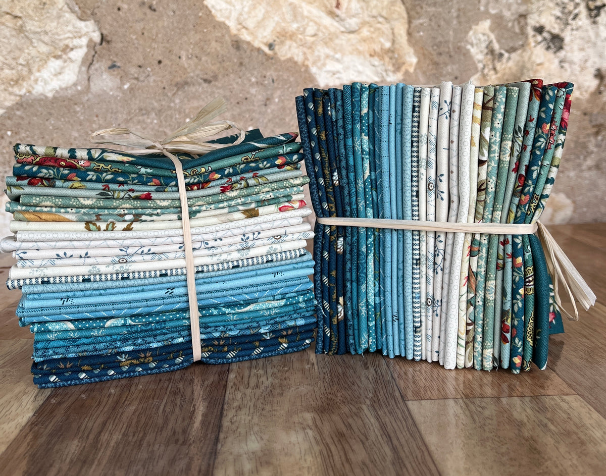 Secret Stash Favorites - Blue Willow Fat Eighth Bundle by Laundry Basket Quilts for Andover Fabrics