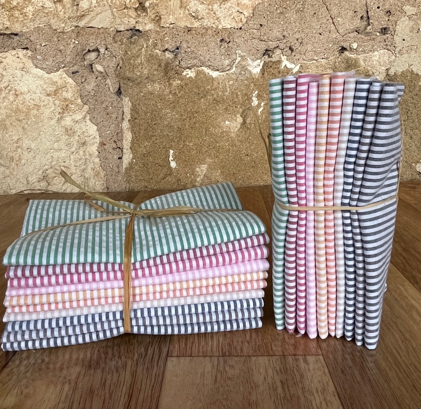 Seersucker Stripes Fat Eighth Bundle by Sevenberry