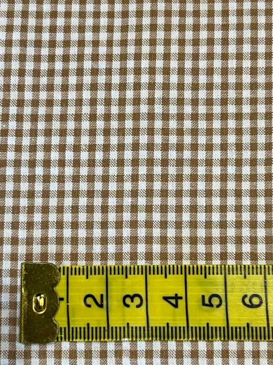 Seersucker Cotton Brown Gingham SB5380.2.3 by Sevenberry (sold in 25cm increments)