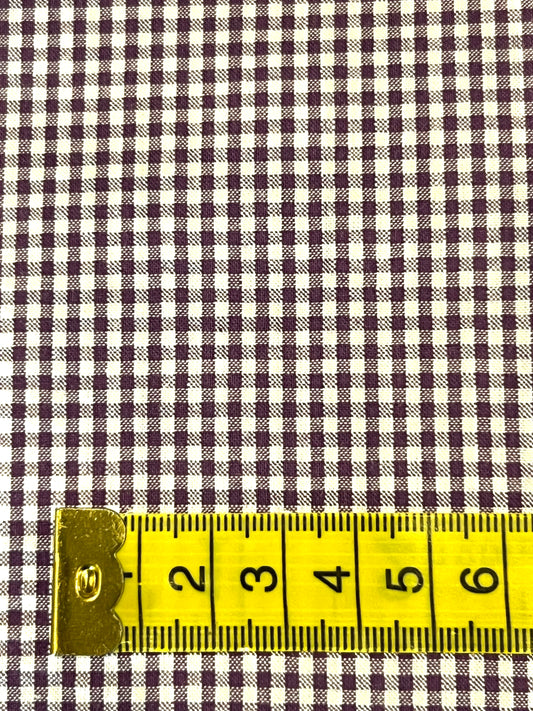Seersucker Cotton Raisin Gingham SB5380.2.4 by Sevenberry (sold in 25cm increments)