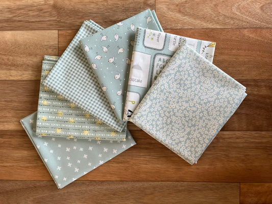 Shine Blue Fat Quarter Bundle by Sweetwater for Moda Fabrics