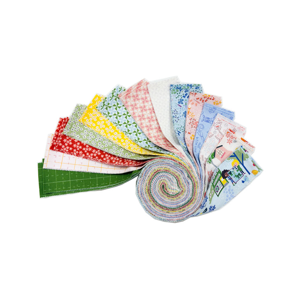 Shop Hop 2.5" Strips by Meags and Me for Clothworks Fabrics