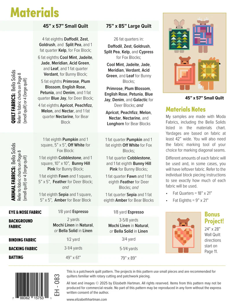 Show and Tell Quilt Pattern by Elizabeth Hartman