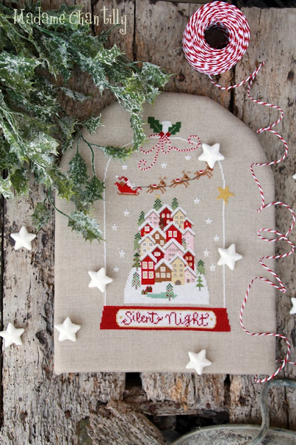 Silent Night Carillon Cross Stitch Pattern by Madame Chantilly