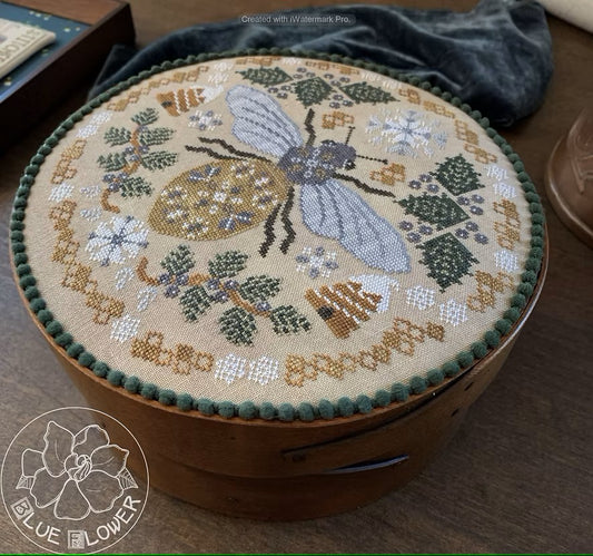 Sleeping Bee Cross Stitch Pattern by The Blue Flower