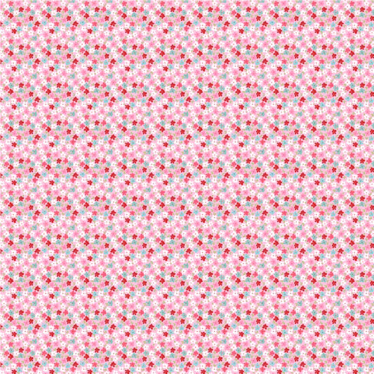 Smitten Chicken Wild Phlox Pink SN251109 by Lori Woods for Poppie Cotton (sold in 25cm increments)