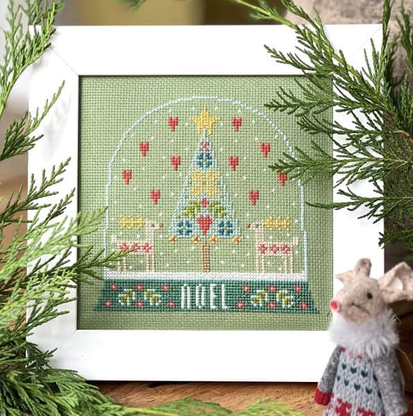 Snow Globe Mini Cross Stitch Kit Historical Sampler Company