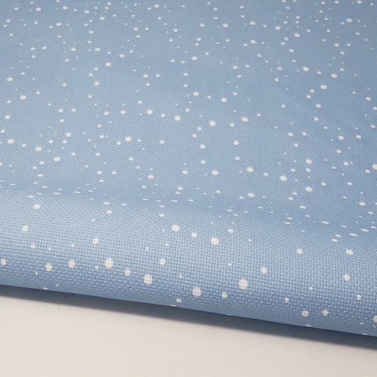 Fabric Flair Snow on Blue 14ct Aida Pre-cut