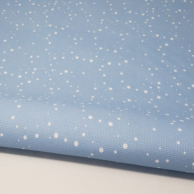 Fabric Flair Snow on Blue 32ct Linen Pre-Cut
