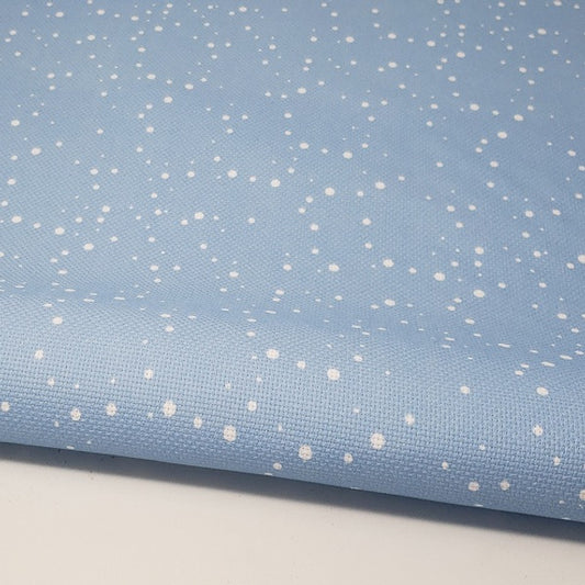 Fabric Flair Snow on Blue 32ct Linen Pre-Cut