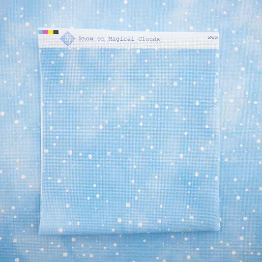 Fabric Flair Snow on Magical Clouds Hand Dyed effect 14ct Aida Pre-Cut