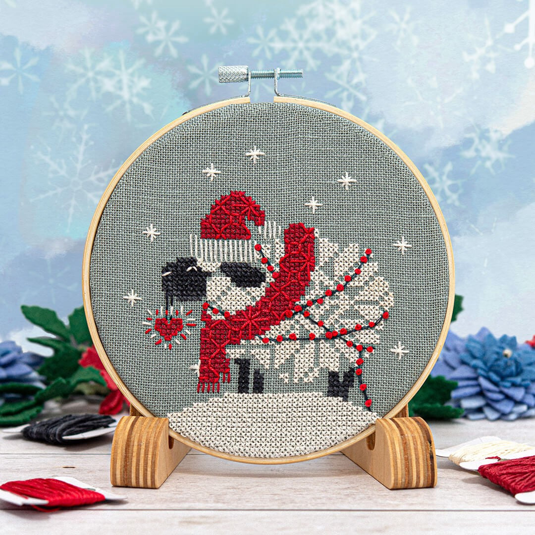 Snowflake Sheep Cross Stitch Pattern by Counting Puddles