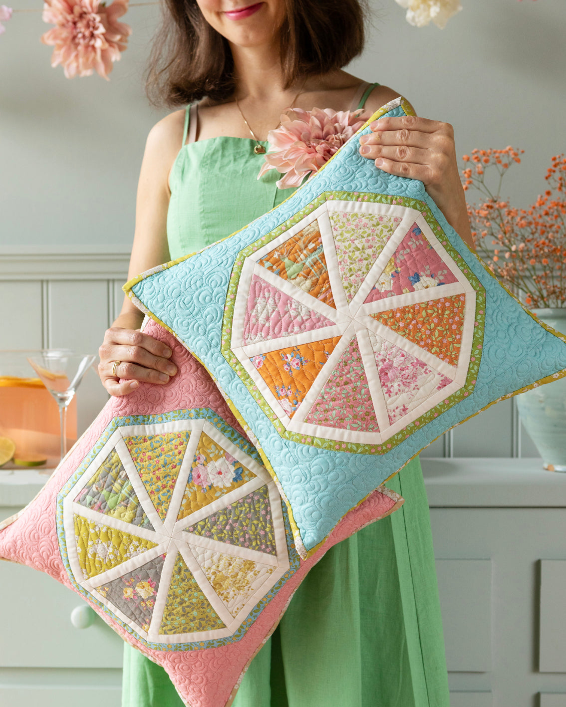 Sunday Brunch Spiked Lemonade Pillow Kit Coral by Tilda