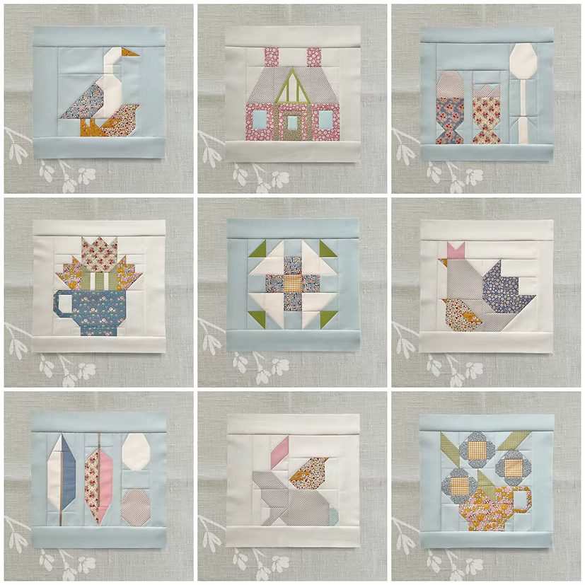 Spring Cottage Sampler Quilt Pattern By CakeStand Quilts