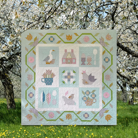 Spring Cottage Sampler Quilt Pattern By CakeStand Quilts