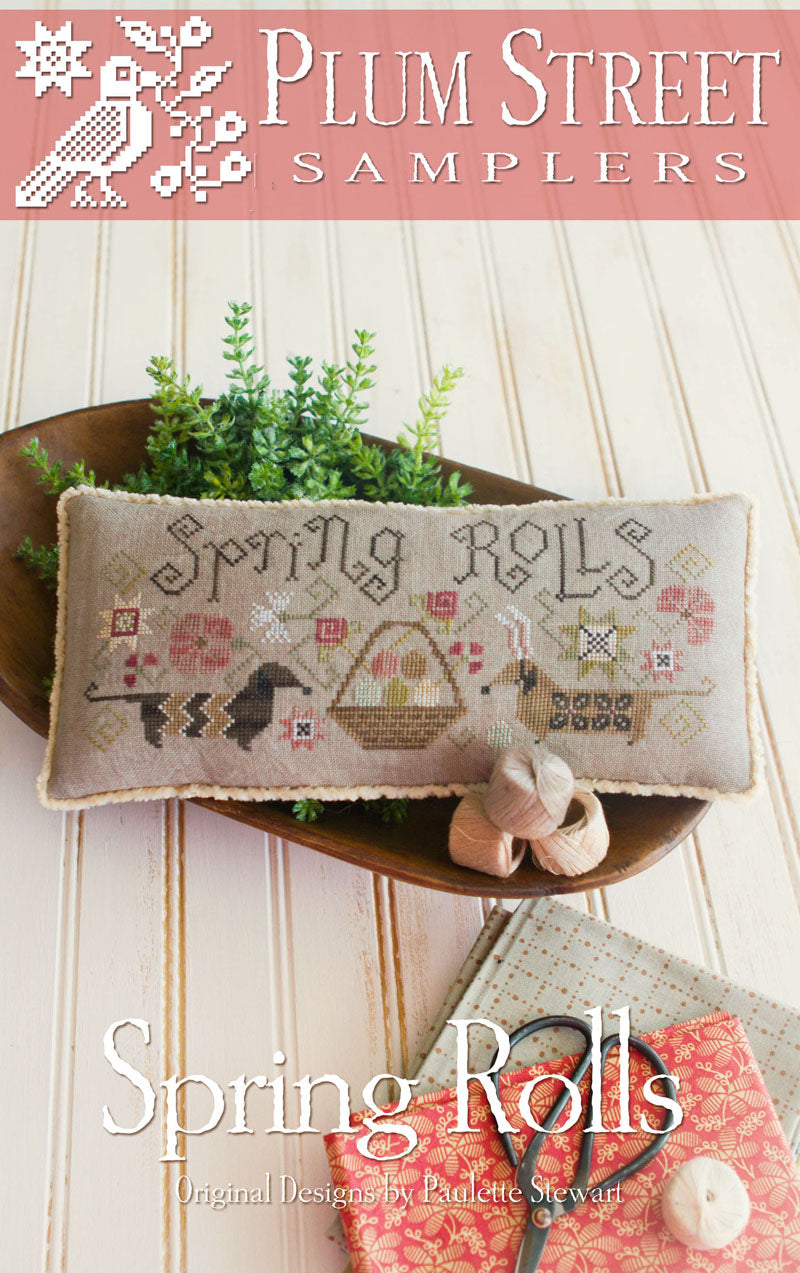 Spring Rolls Cross Stitch Pattern Plum Street Samplers