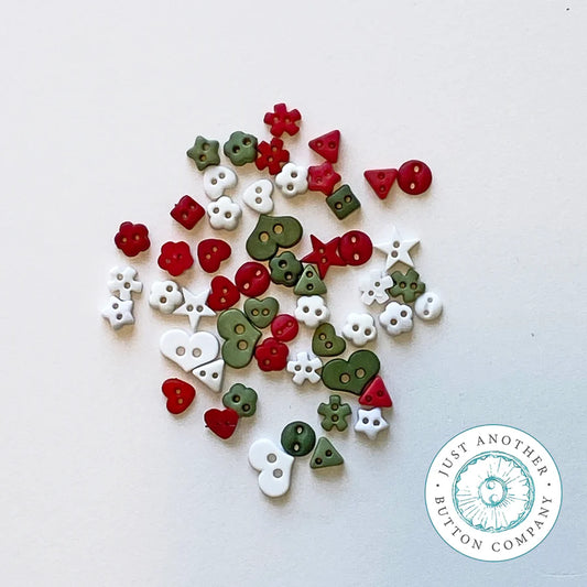 Sprinkles Jolly Holiday Mini Button Mix by Just Another Button Co