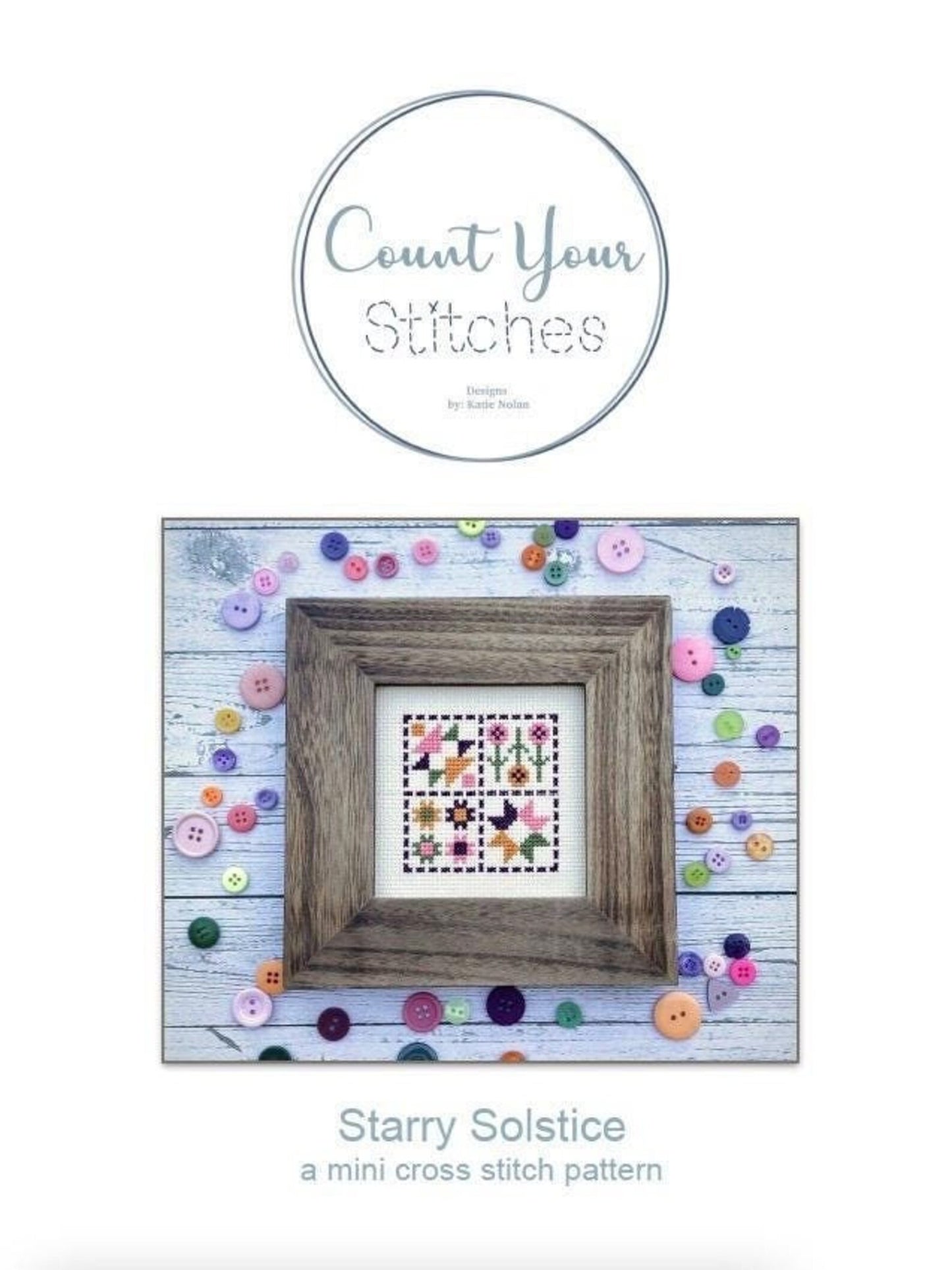 Starry Solstice Mini Cross Stitch Pattern by Count Your Stitches Designs