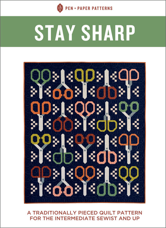 Stay Sharp Quilt Pattern - Pen and Paper