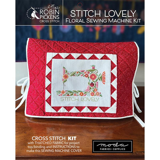 Stitch Lovely Floral Sewing Machine Kit Cross Stitch Kit by Robin Pickens for Moda Fabrics