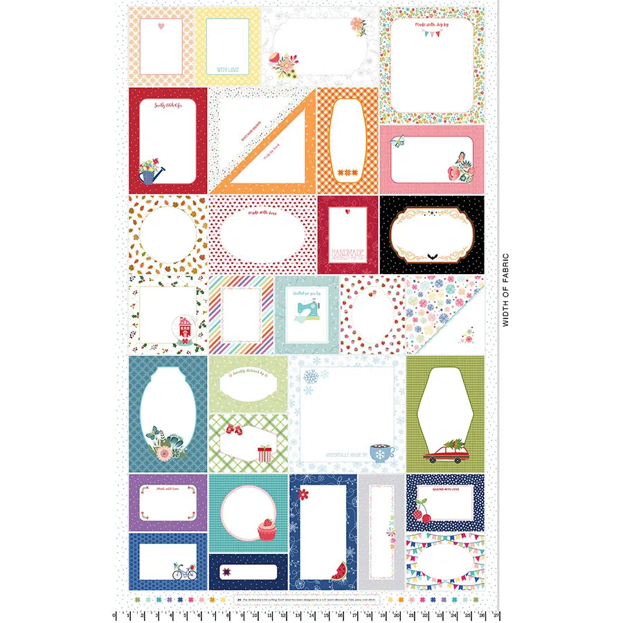 Stitched With Love Kimberbell Label Panel for Maywood Studio
