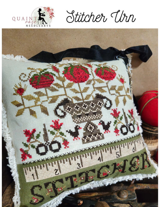 Stitcher Urn Cross Stitch Pattern by Quaint Rose Needlearts